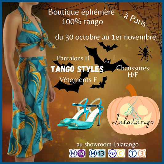 Boutique éphémère (H/F) : vêtements Tango Styles et chaussures Lalatango du 30 octobre au 1er novembre à Paris