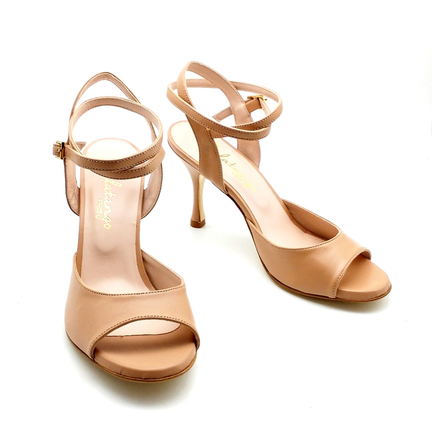 Sentimental cuir lisse nude talons 8cm