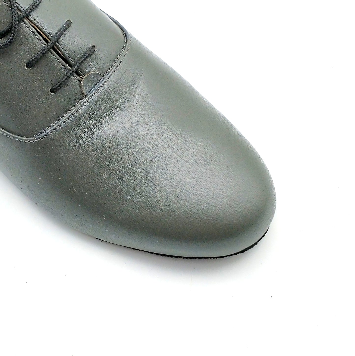 Tamango cuir lisse gris anthracite semelle danse