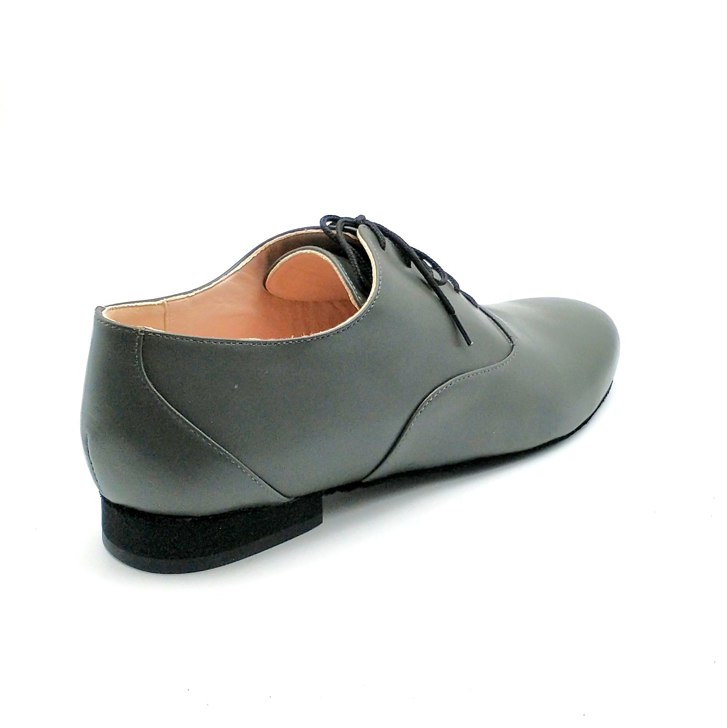 Tamango cuir lisse gris anthracite semelle danse