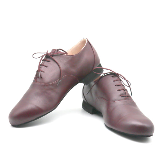 Tamango cuir lisse bordeaux semelle danse