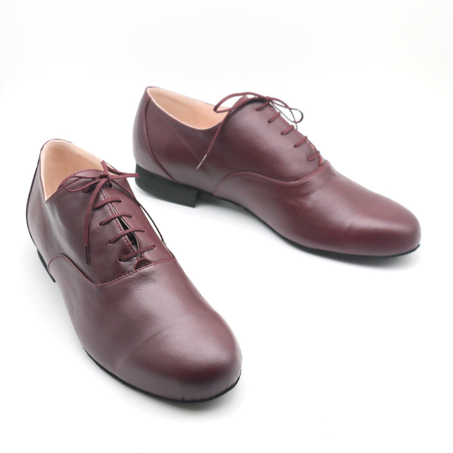Tamango cuir lisse bordeaux semelle danse