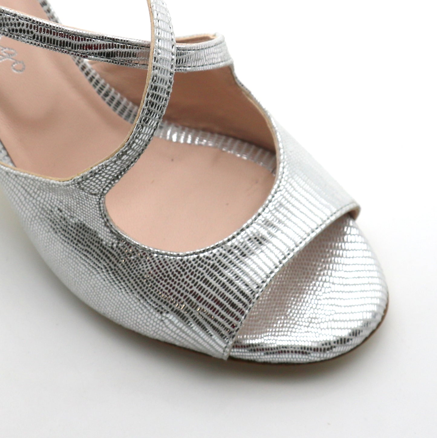 Gloria façon serpent argenté talons 7cm