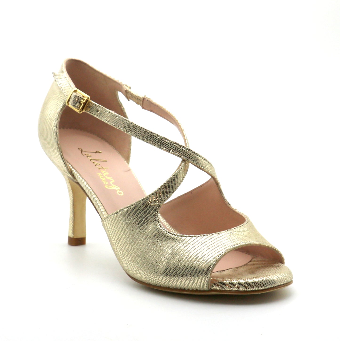 Croisé Serpent Doré talons 7cm