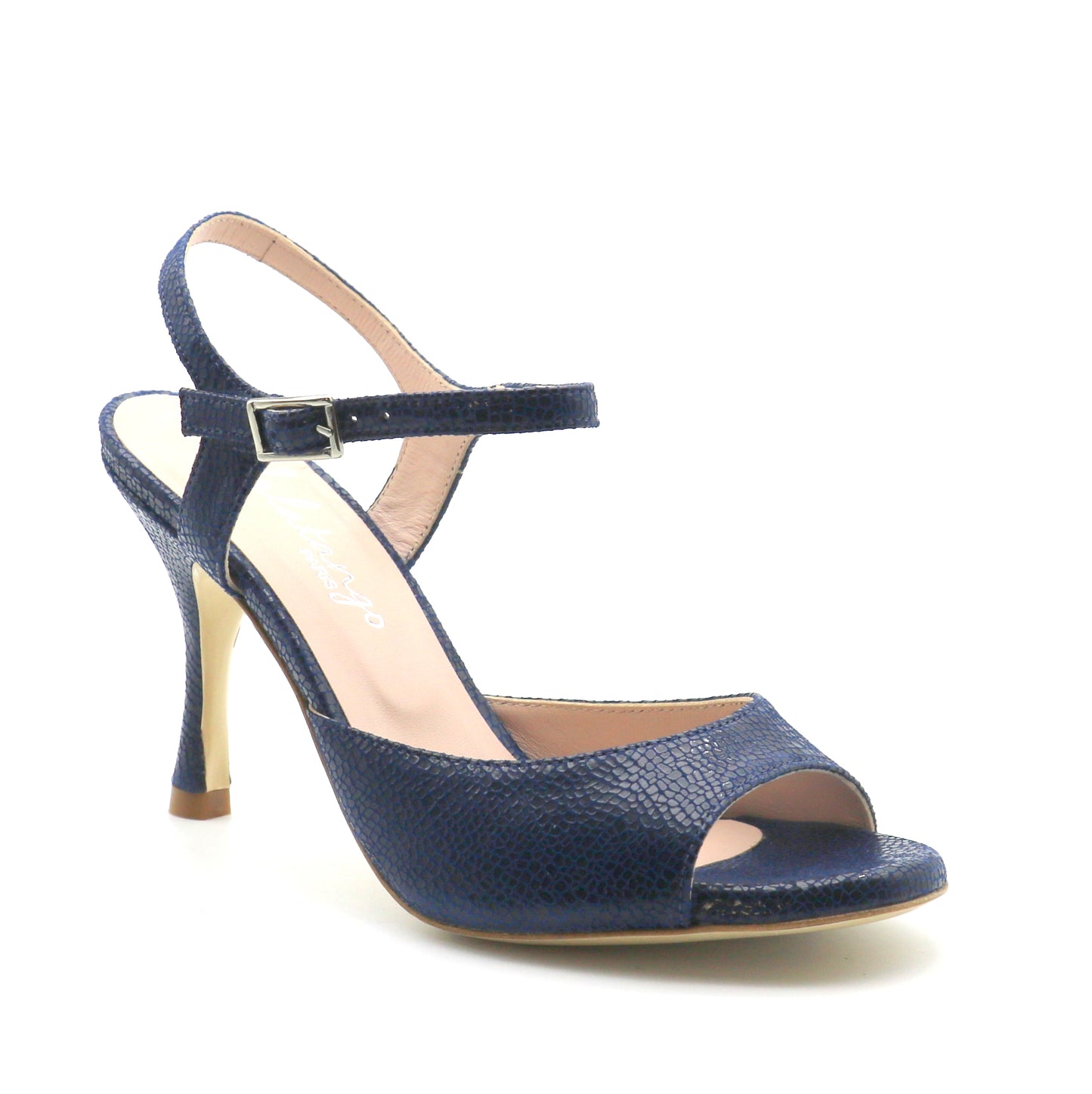 Uno Bleu Nuit façon reptile talons 8cm