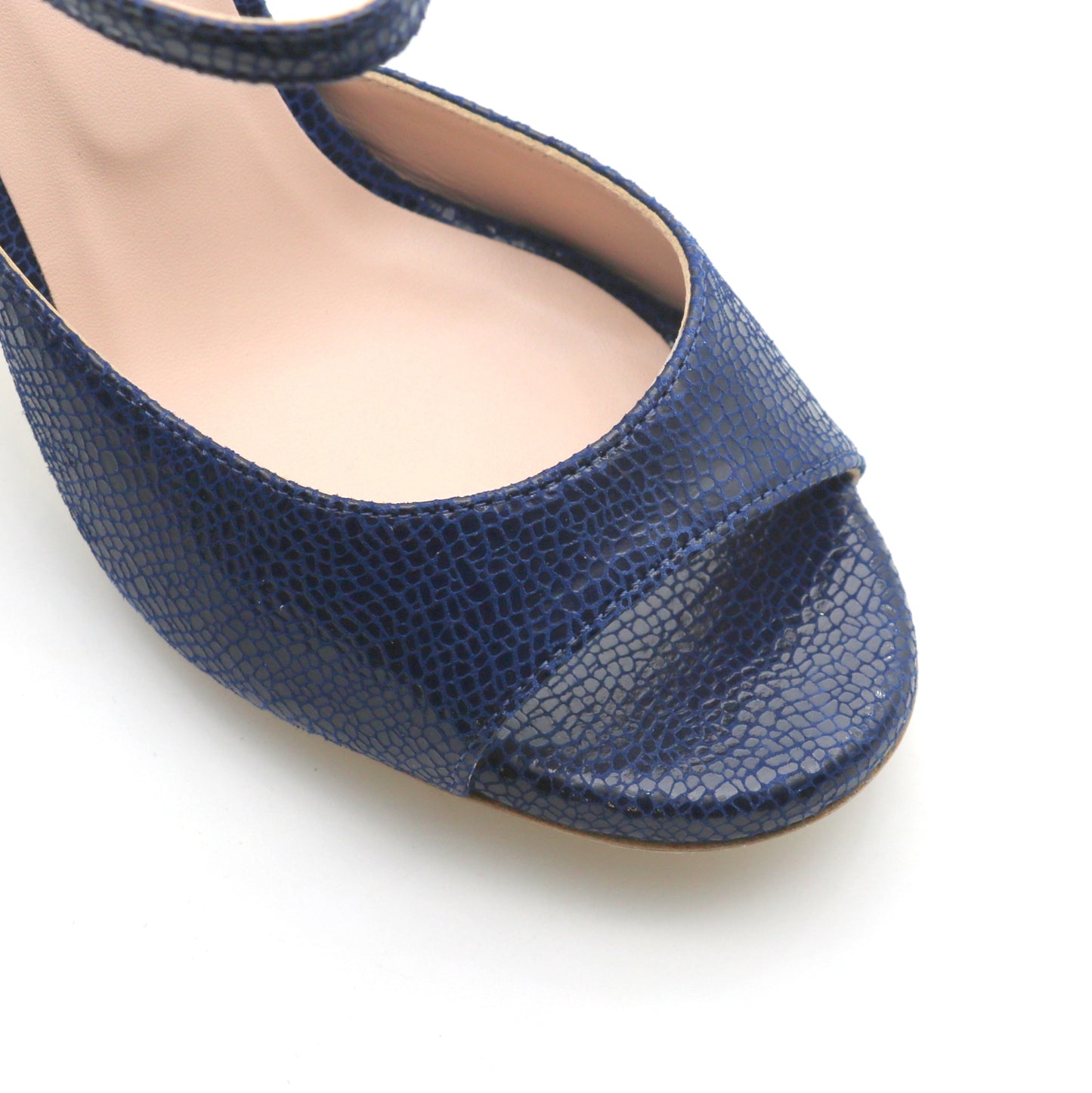 Uno Bleu Nuit façon reptile talons 8cm