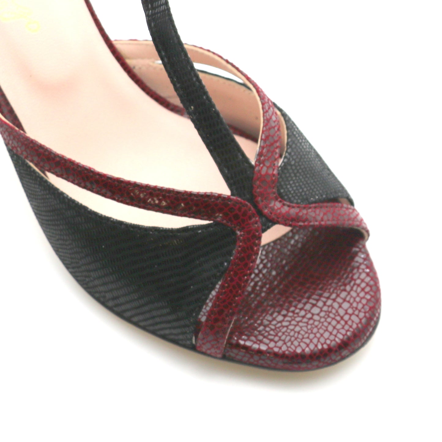 Coco noir et bordeaux façon serpent talons 7cm