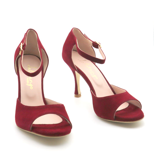 Clasico Velours Rouge Carmin talons 8cm