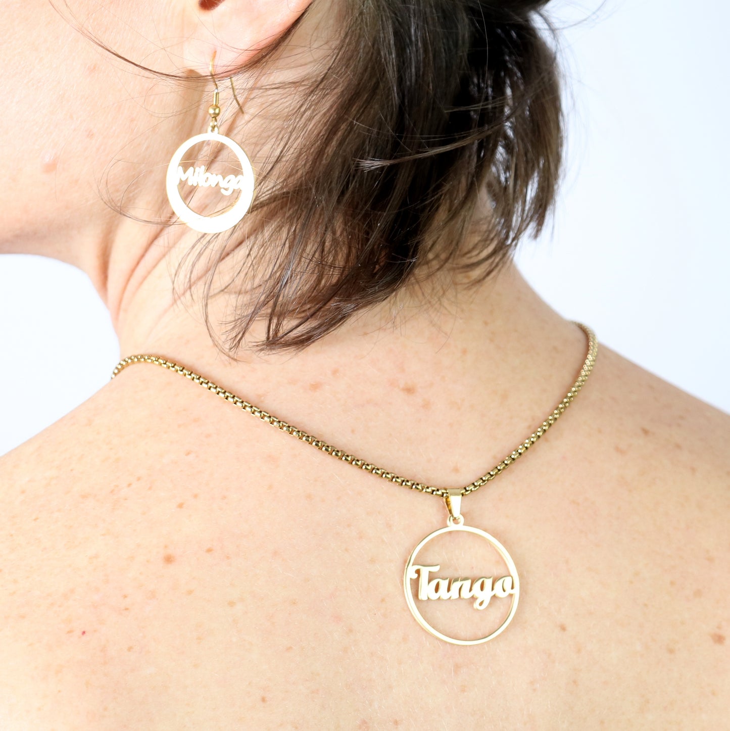 Golden "tango" pendant