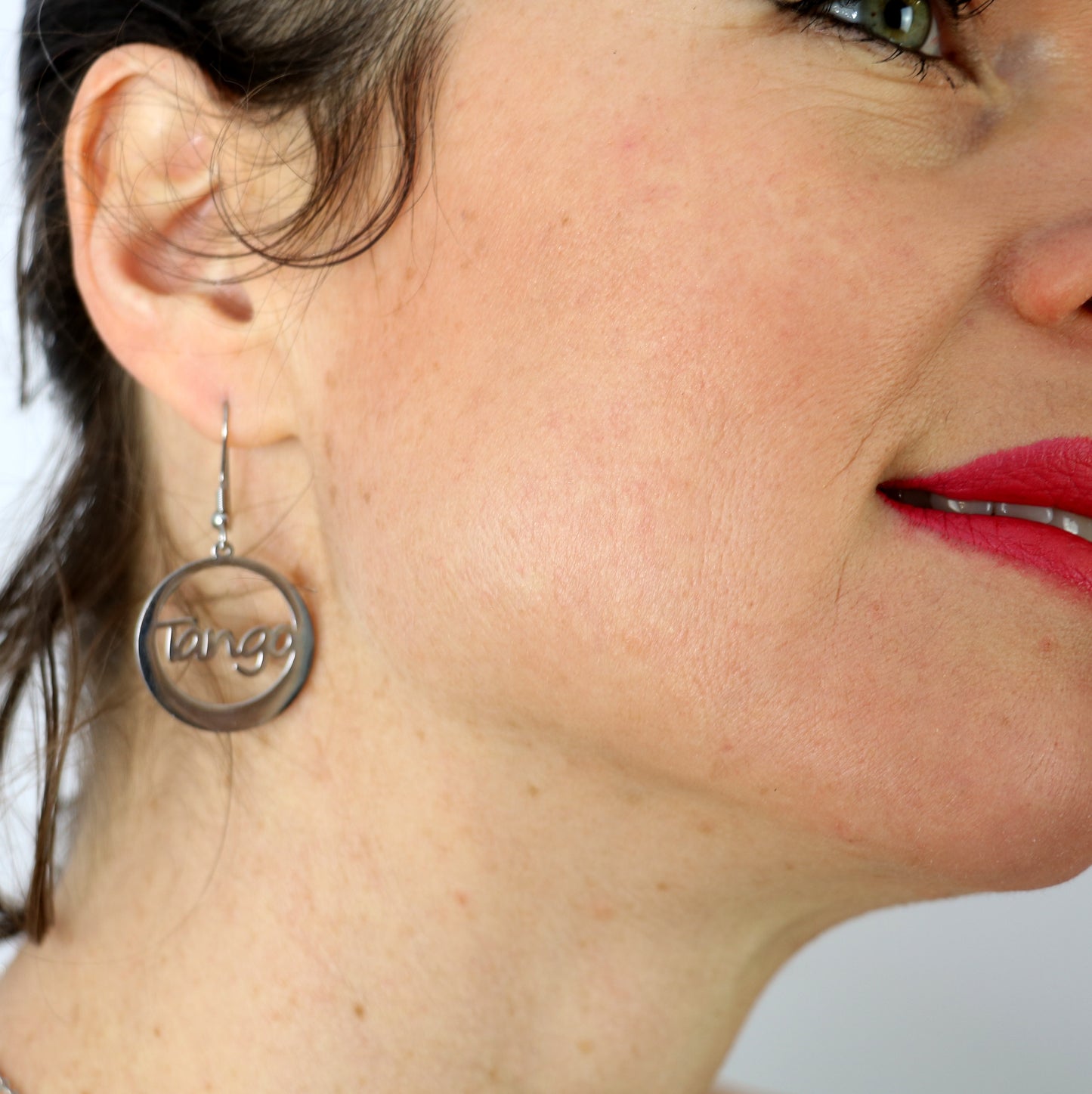 Boucles d'oreilles créoles Tango et Milonga - argenté