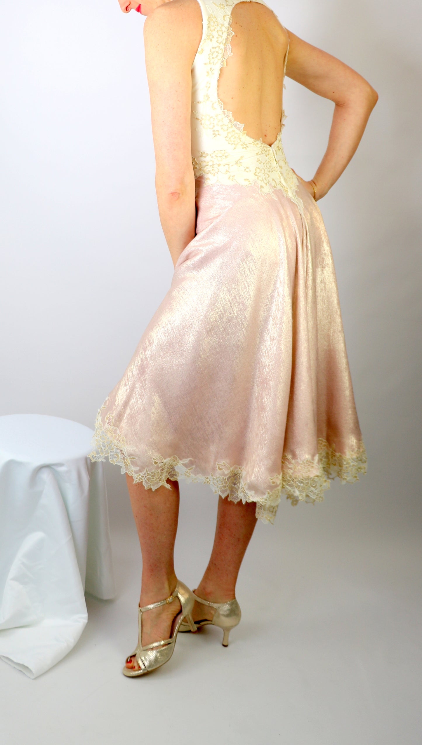 Coco façon serpent doré talons 7cm