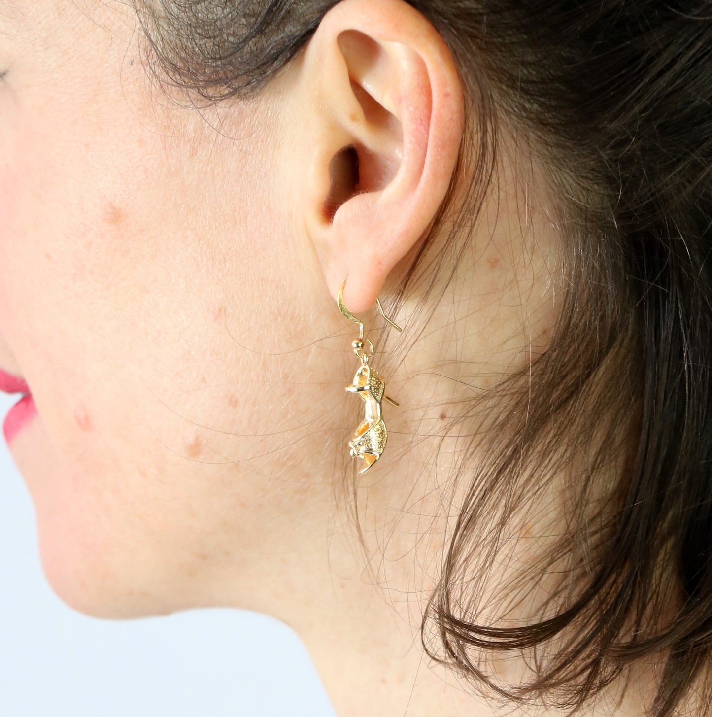 Boucles d'oreilles chaussures à talons - doré