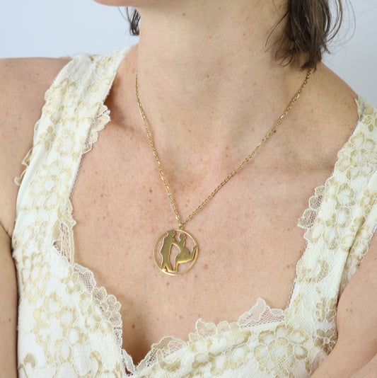 Pendentif danseurs de tango figure2 - doré