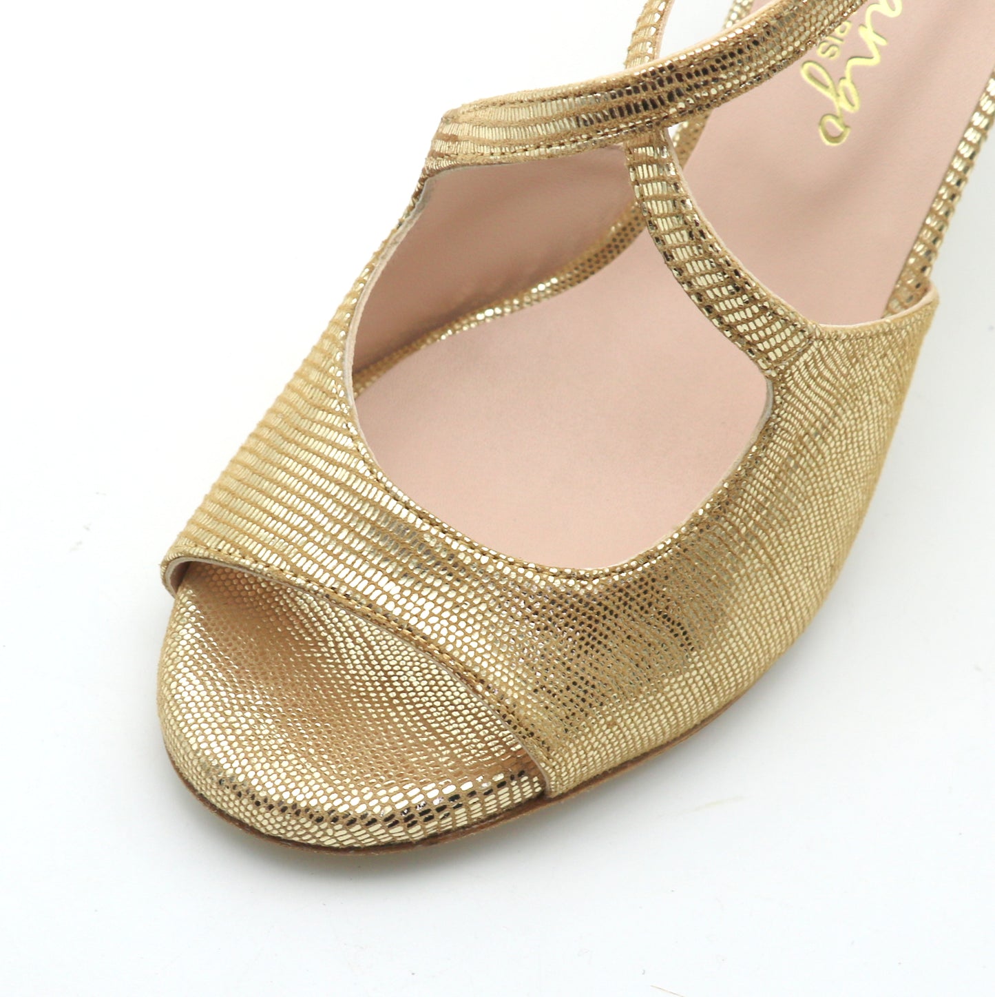 Croisé or soutenu façon serpent talons 7cm