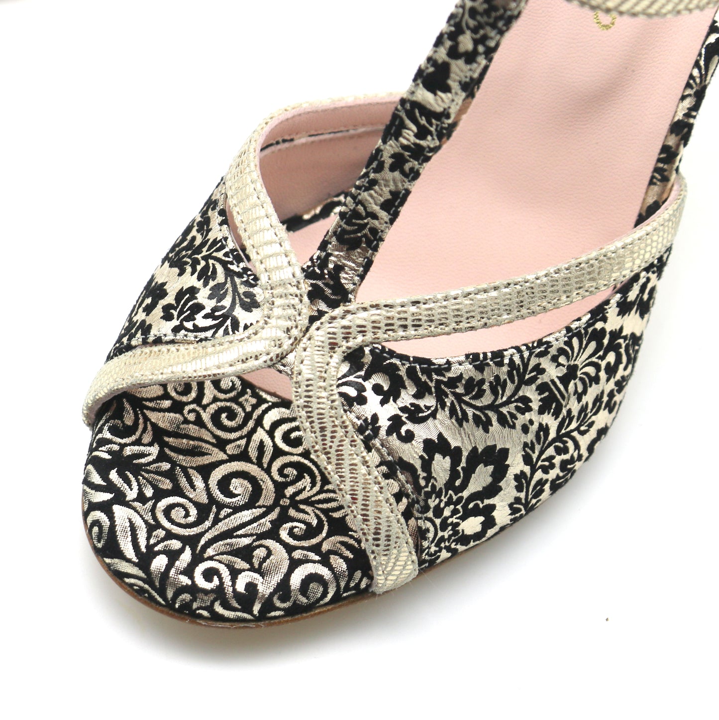 Salomé Versailles contraste doré talons 8cm