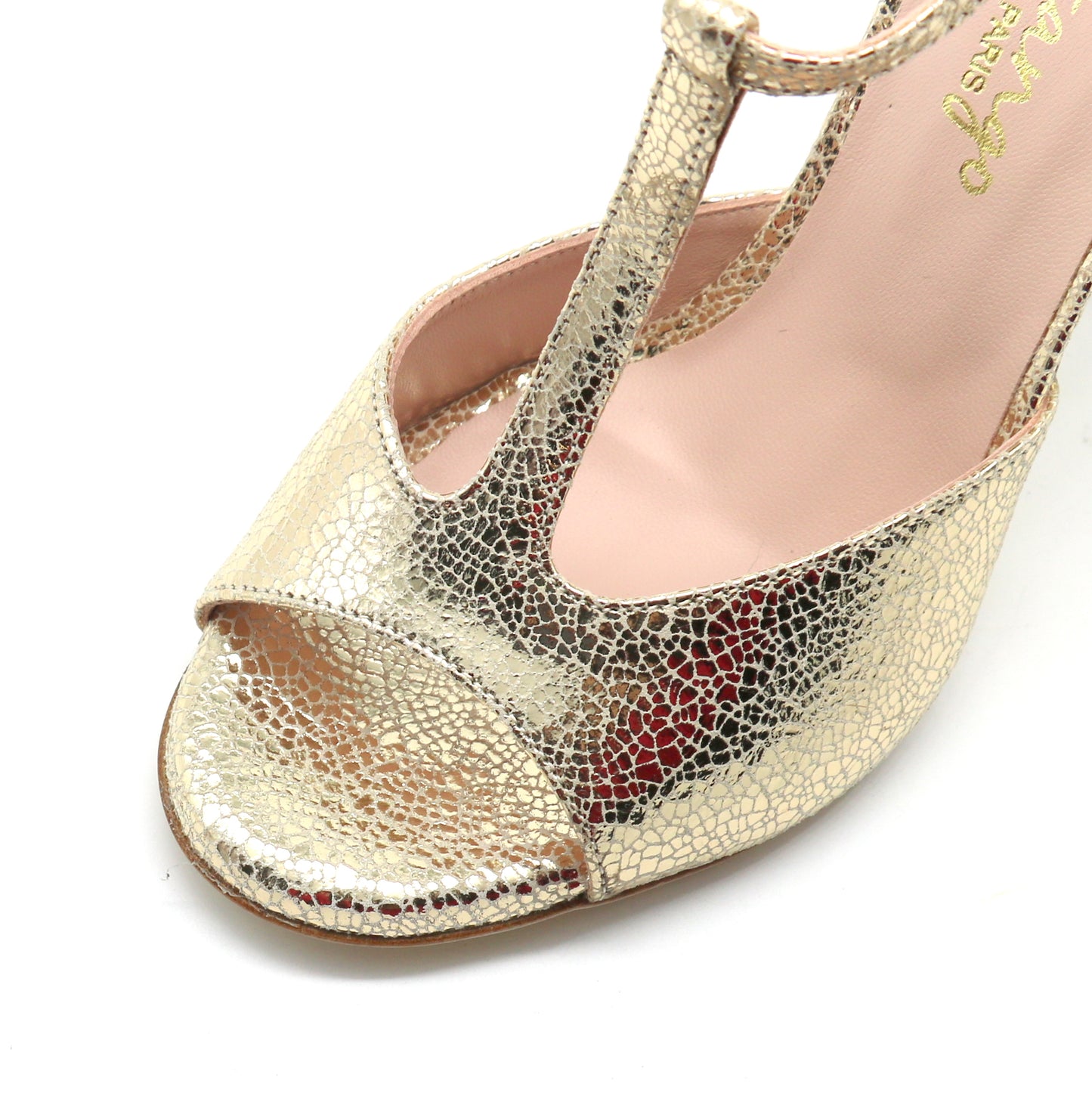 Chico or brillant façon verre brisé talons 9cm