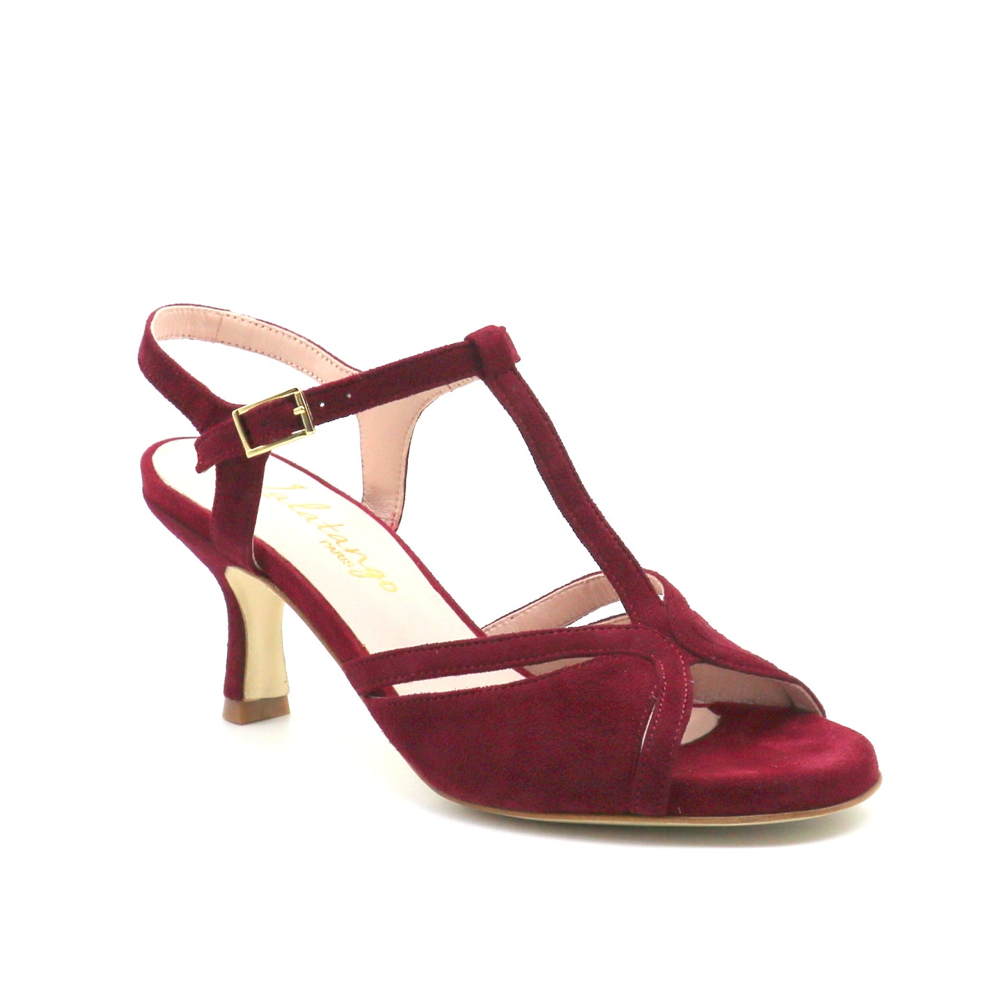 Salomé Burgundy red velvet 6cm heels