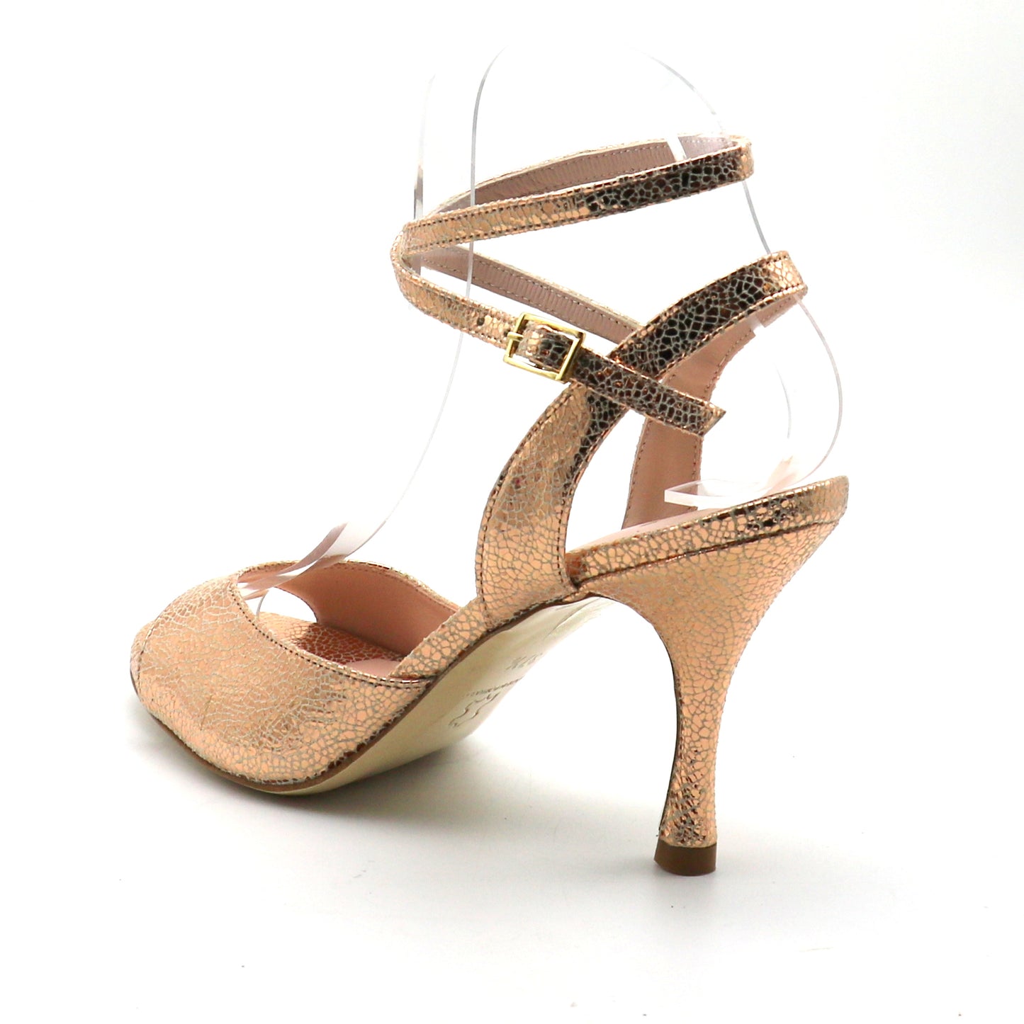 Sentimental cuivre façon verre brisé talons 8cm