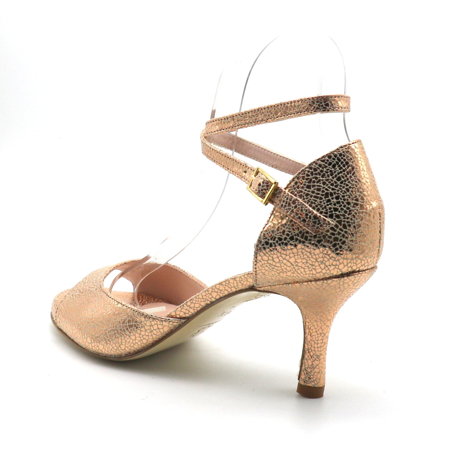 Picaflor copper broken glass style heels 7cm