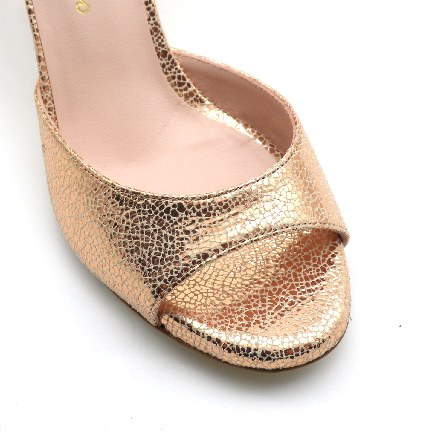 Picaflor copper broken glass style heels 7cm