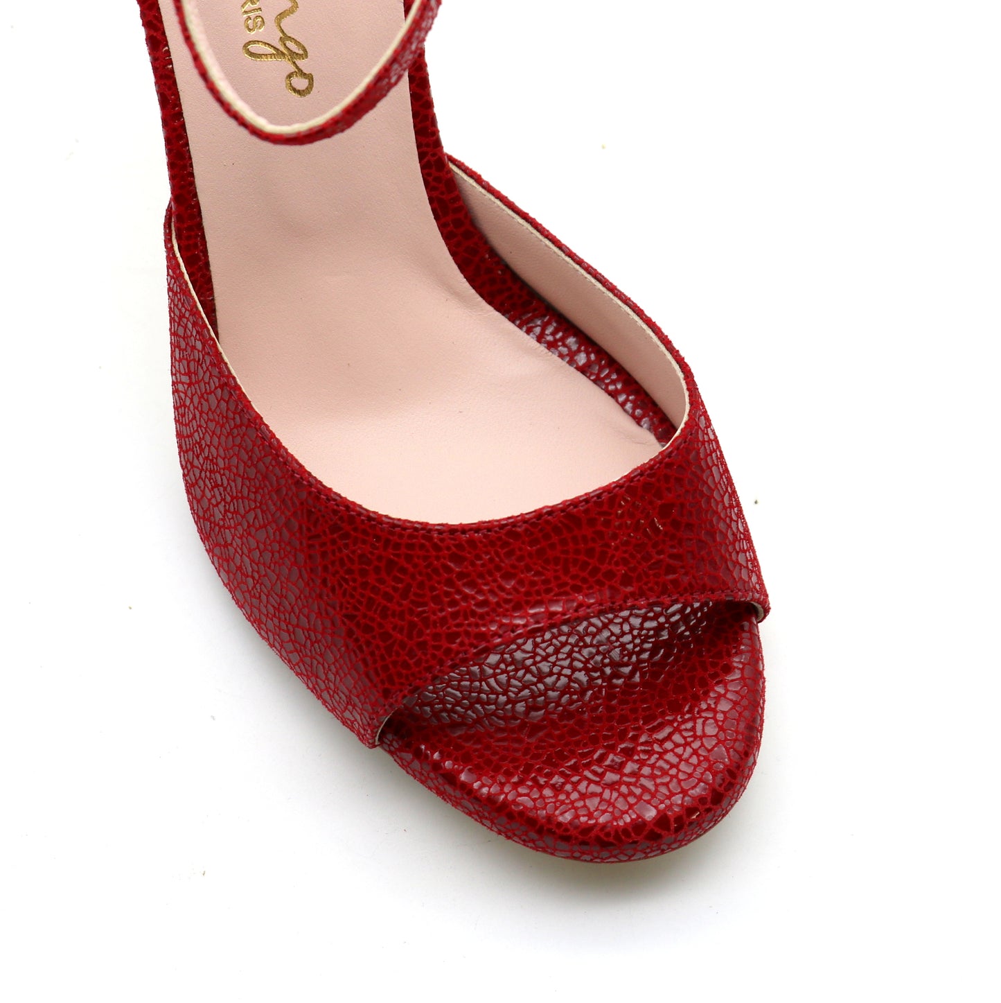 Clasico Velours Rouge façon verre brisé talons 8cm