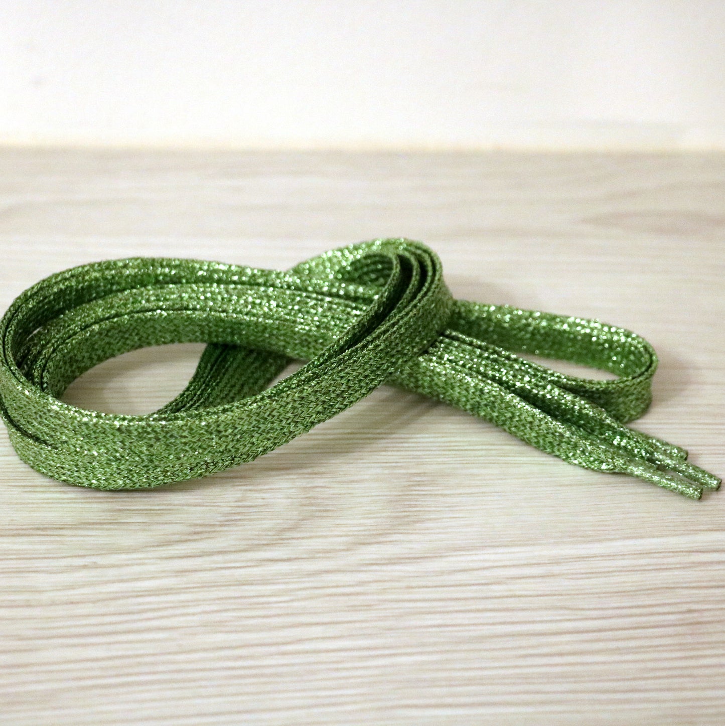 Lacets lurex vert anis