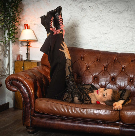 Bilbo black smooth leather ankle boots