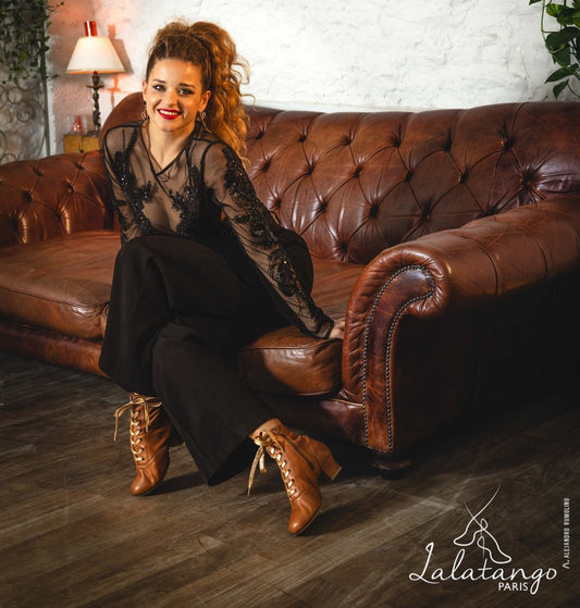 Bilbo ankle boots, natural smooth leather