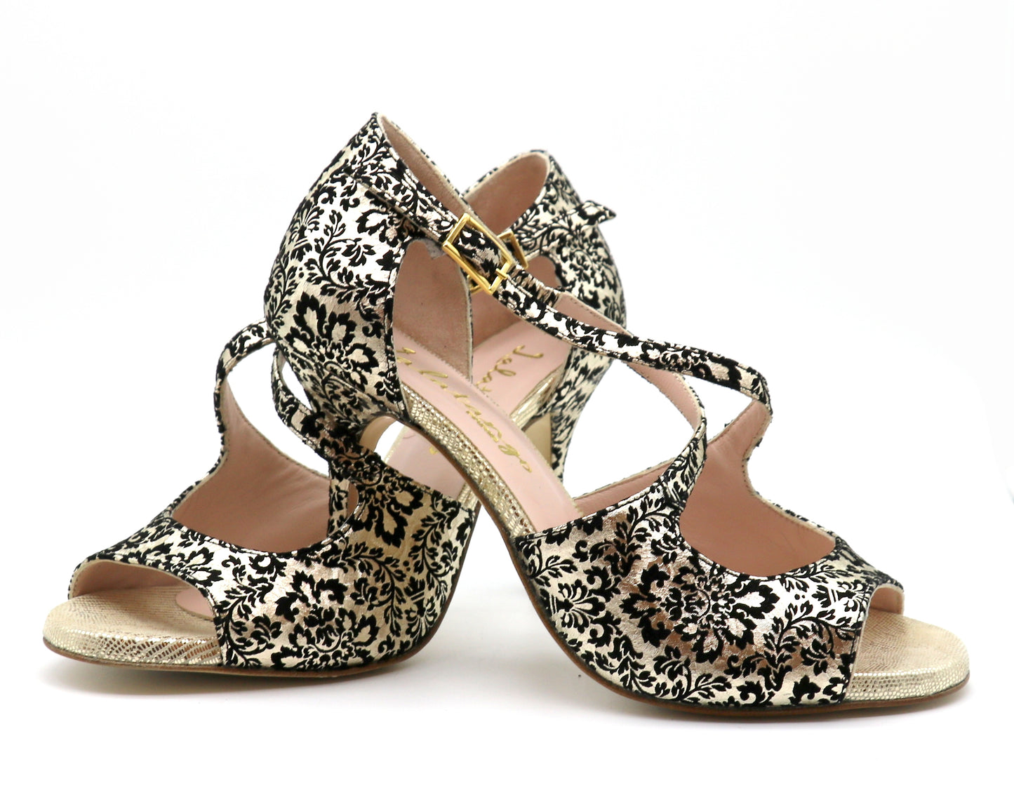 Croisé Versailles doré talons 8cm