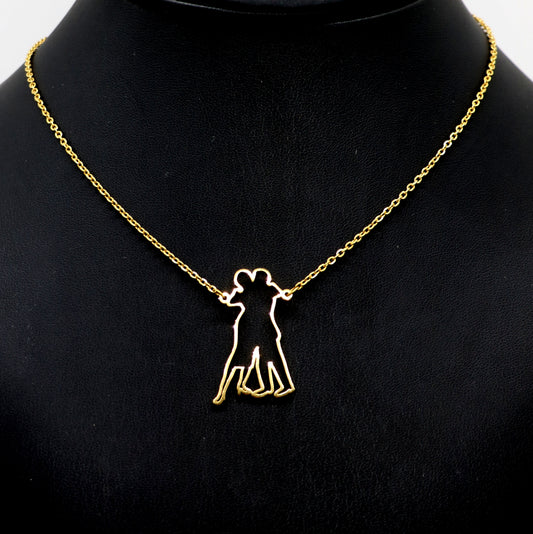 Collier danseurs de tango figure3 silhouette - doré