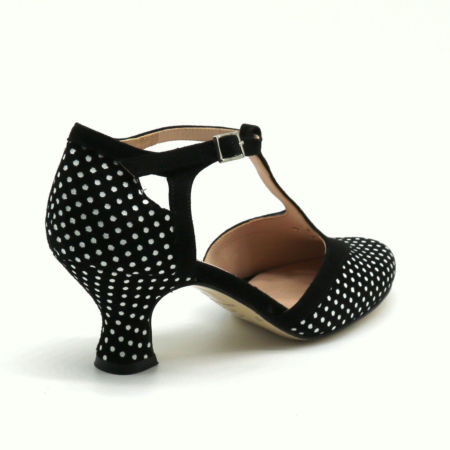 Sevilla noire à pois blancs