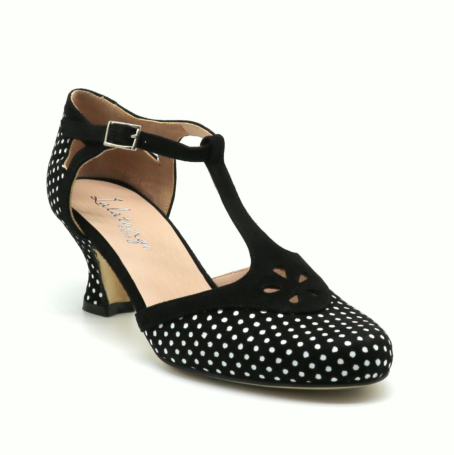Sevilla noire à pois blancs