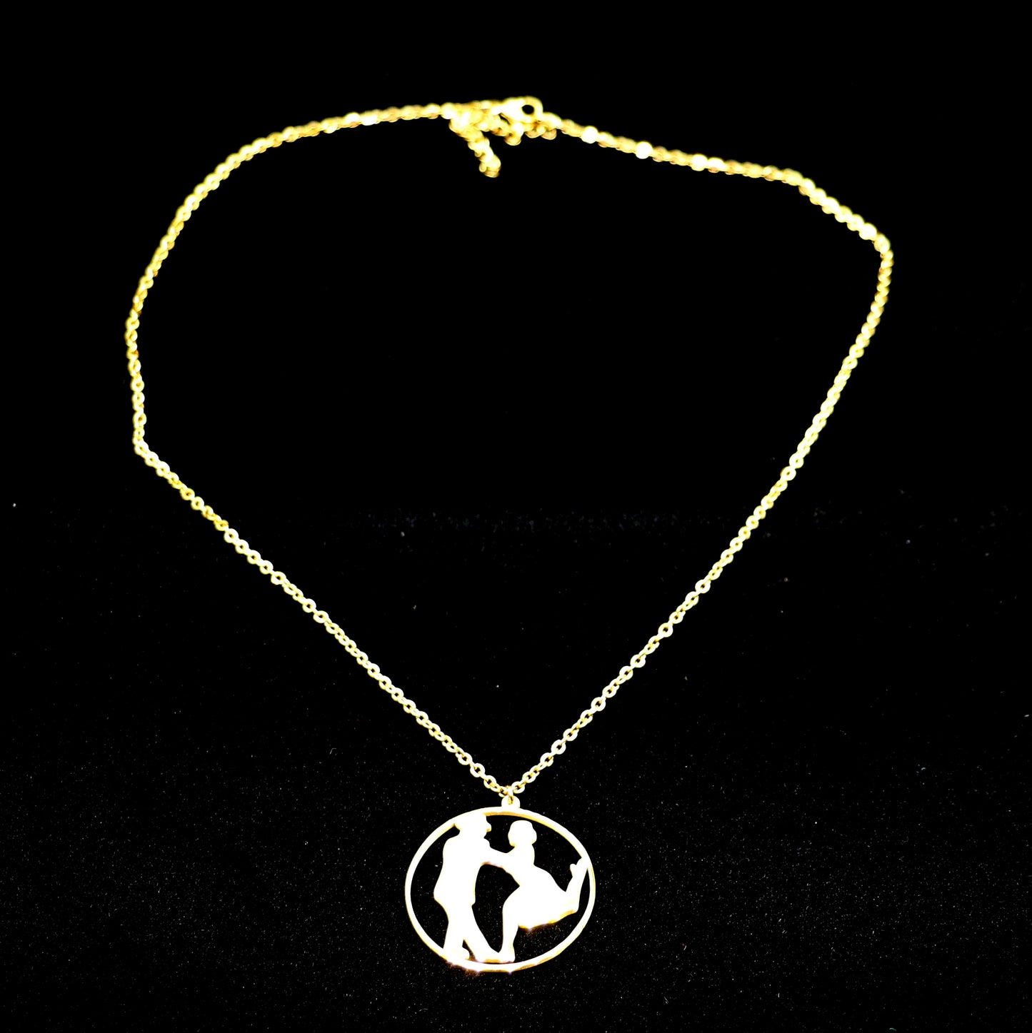 Pendentif danseurs de tango figure2 - doré