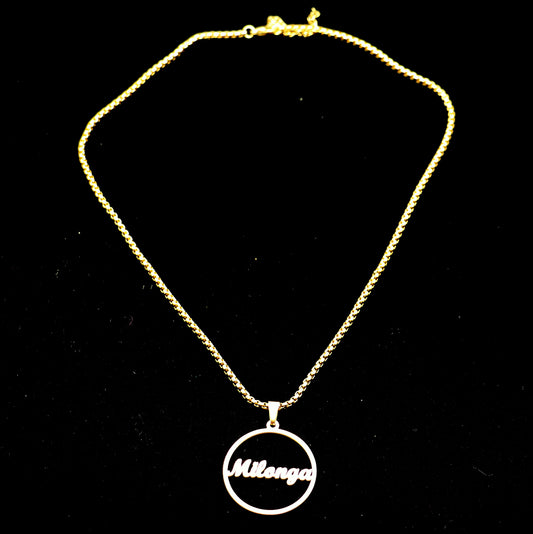 Pendentif "milonga" doré