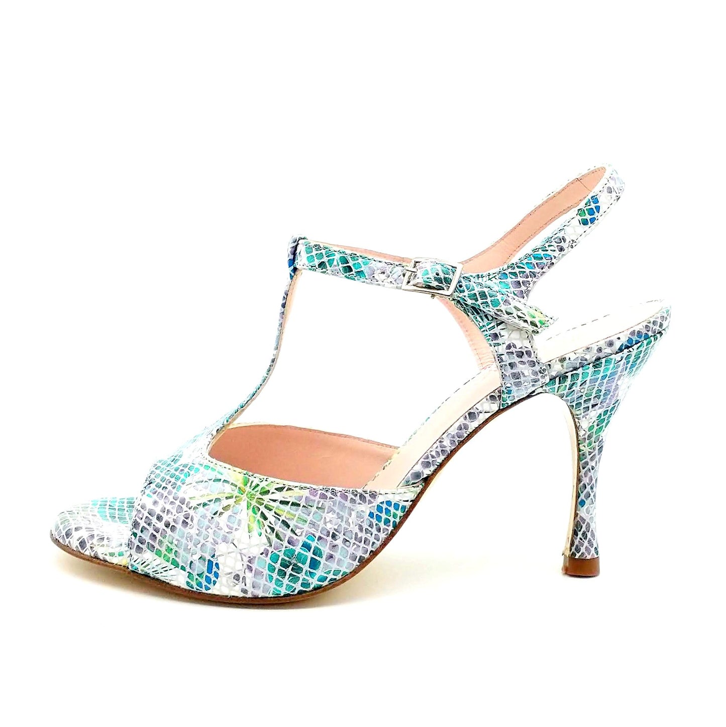 Sencillo blue tropic heels 8cm