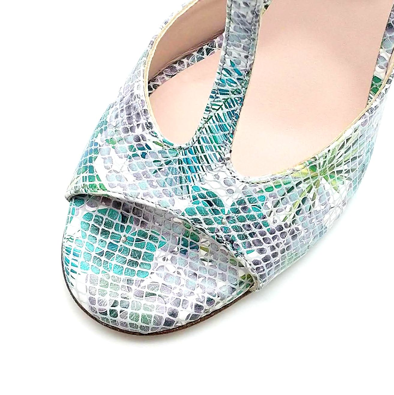 Sencillo blue tropic heels 8cm