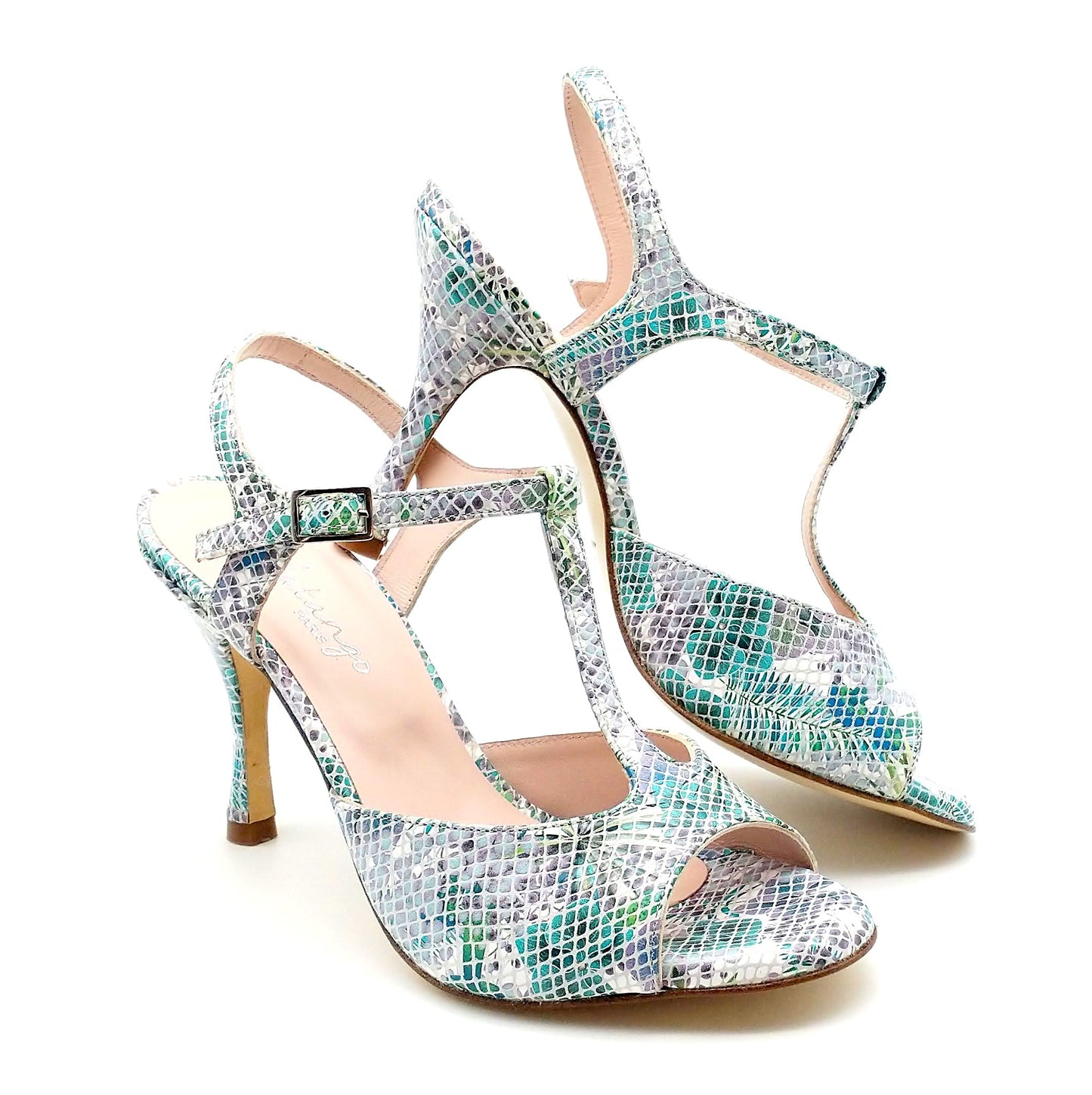 Sencillo blue tropic heels 8cm