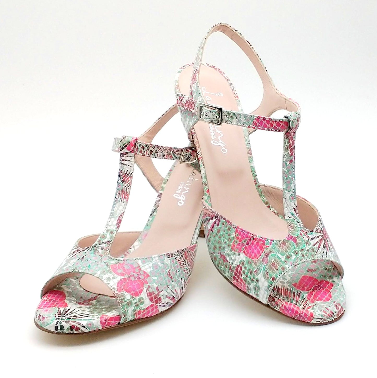 Sencillo pink tropic heels 6cm