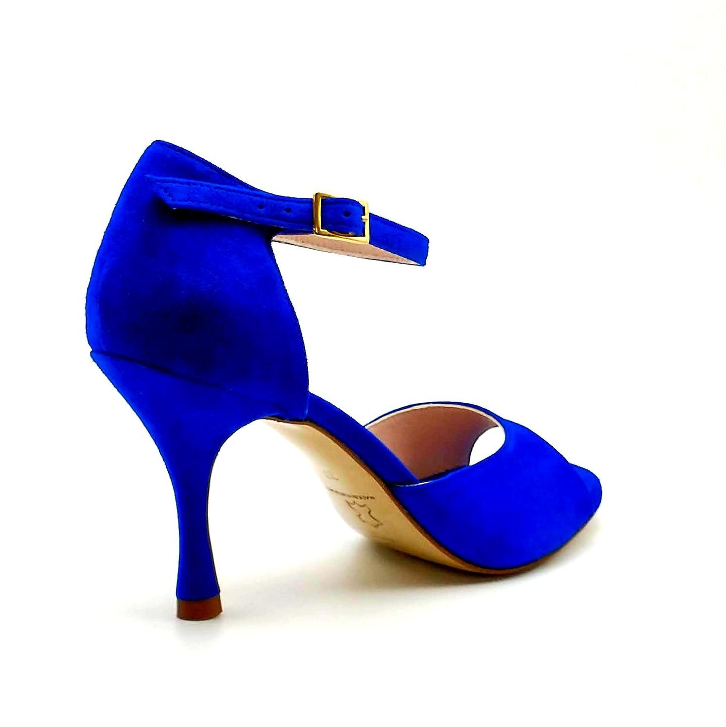 Clasico Velours Bleu Roi talons 8cm
