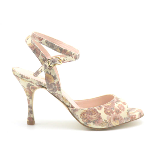 Sentimental Fleurs Caramel talons 8cm