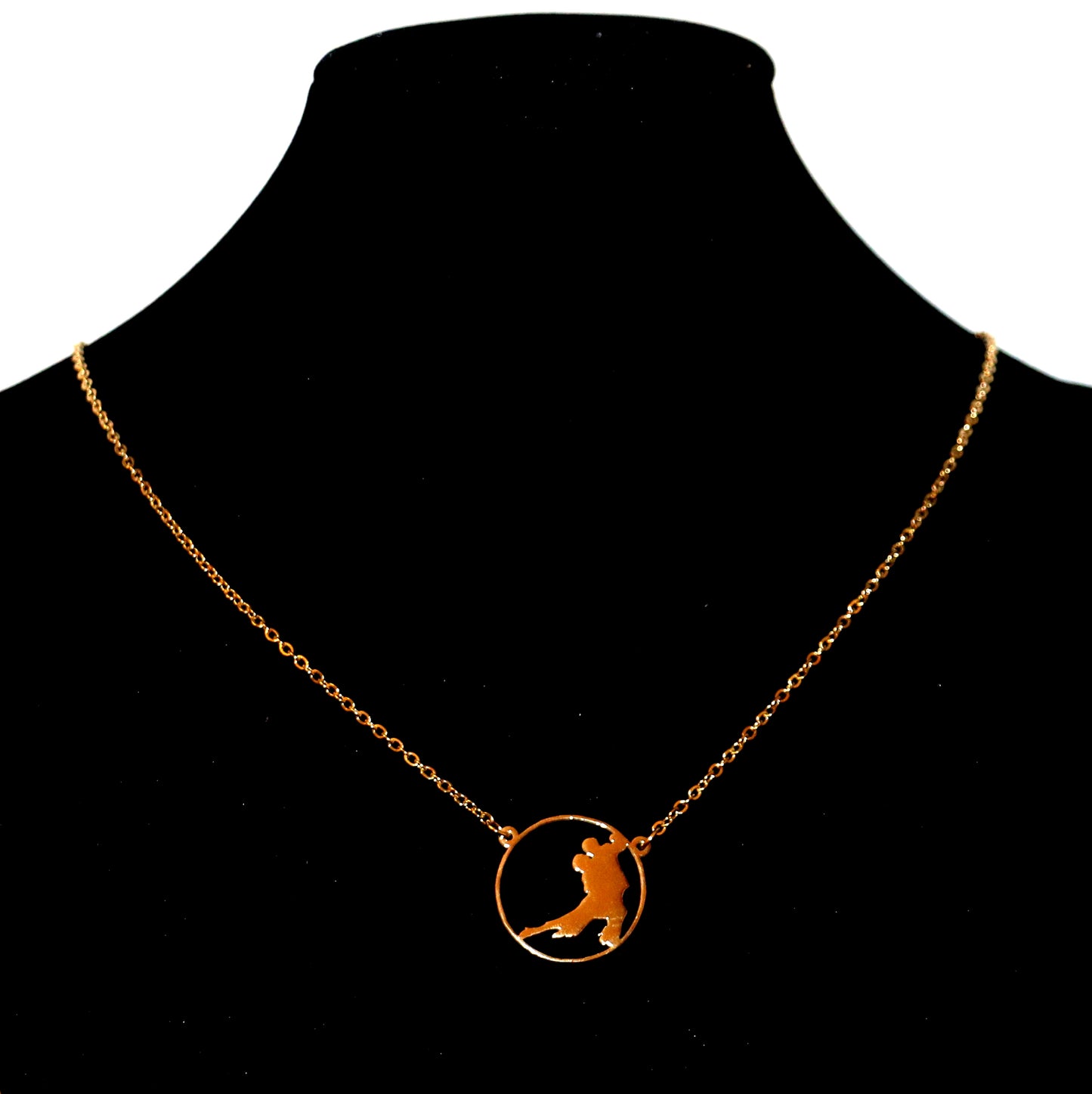 Collier médaillon danseurs de tango figure1 petit format - doré
