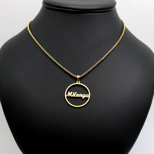 Pendentif "milonga" doré