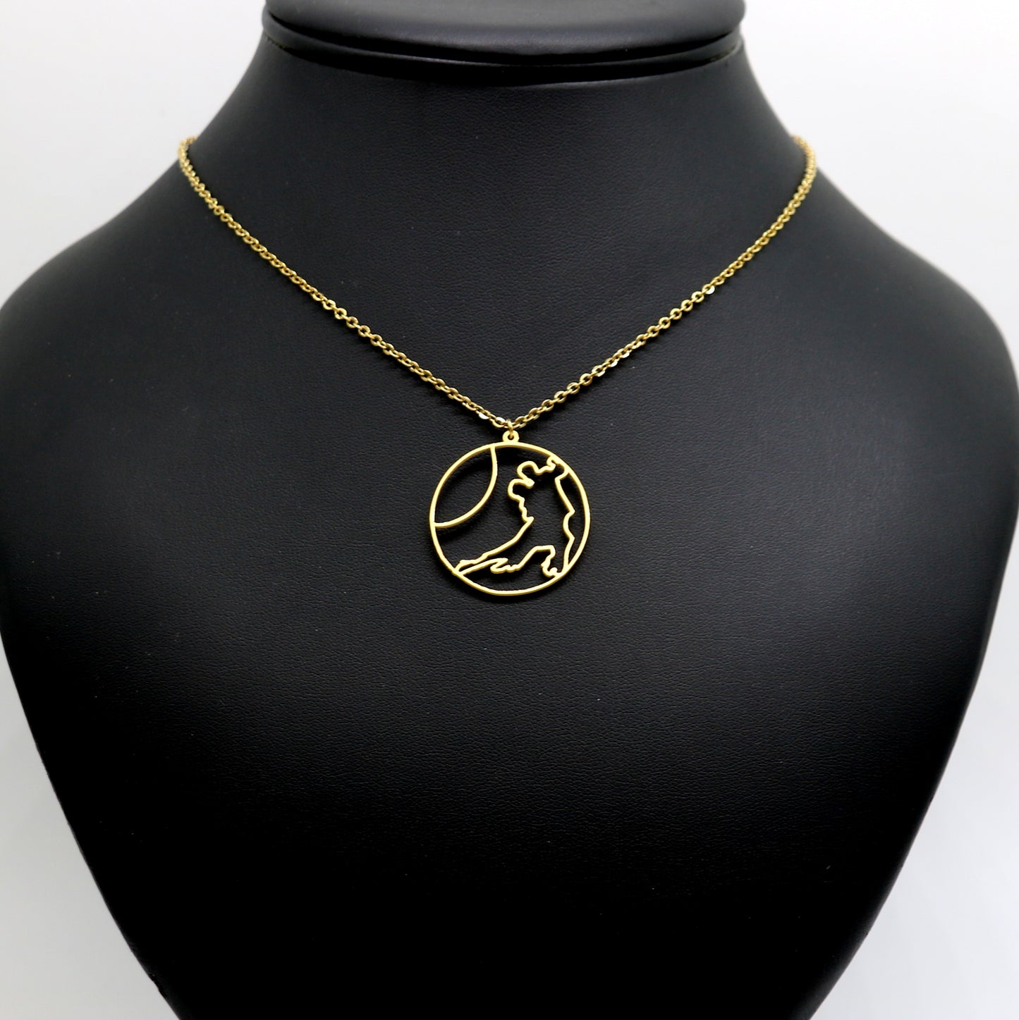 Pendentif danseurs de tango figure1 silhouette - doré