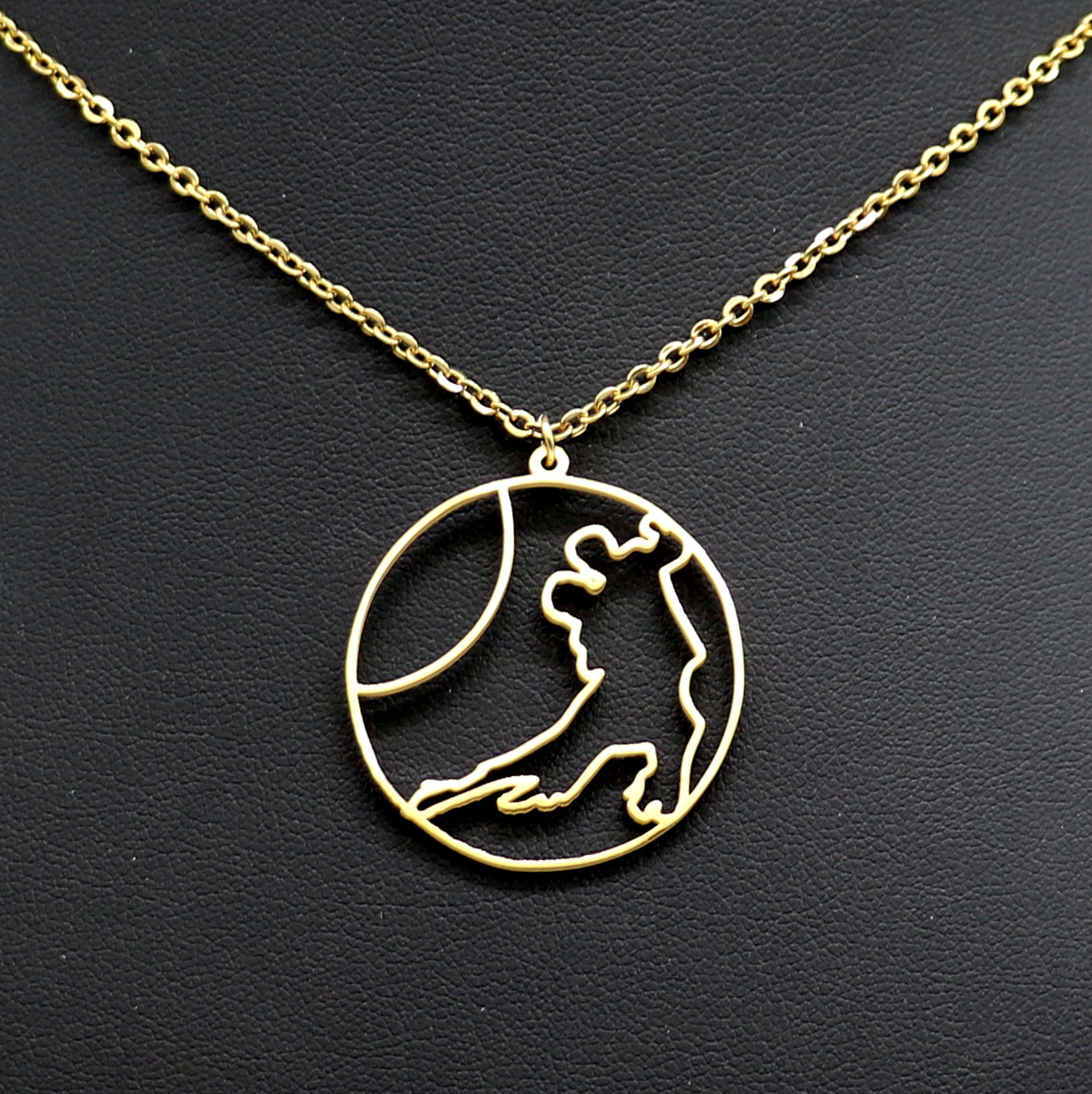 Pendentif danseurs de tango figure1 silhouette - doré