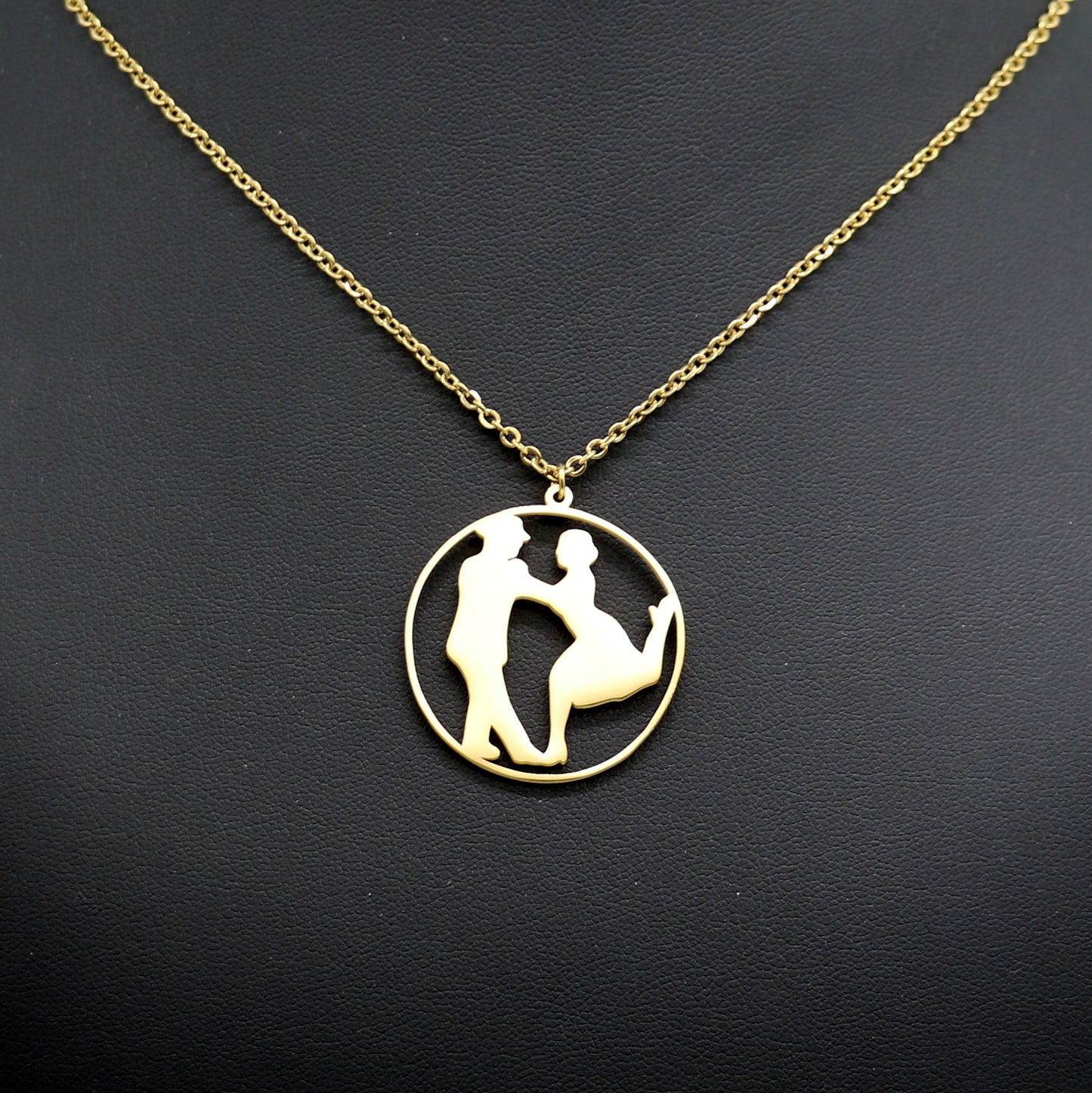 Pendentif danseurs de tango figure2 - doré
