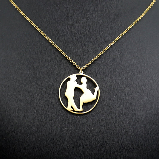 Pendentif danseurs de tango figure2 - doré