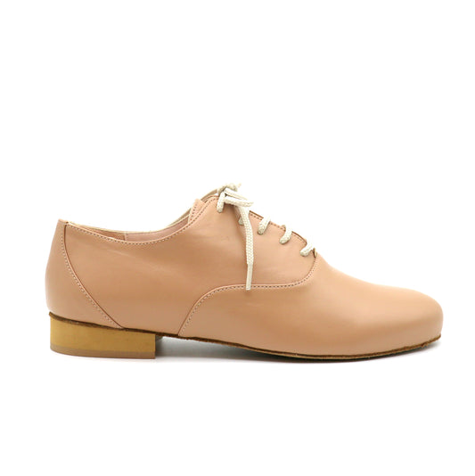 Tamango cuir lisse capuccino semelle danse