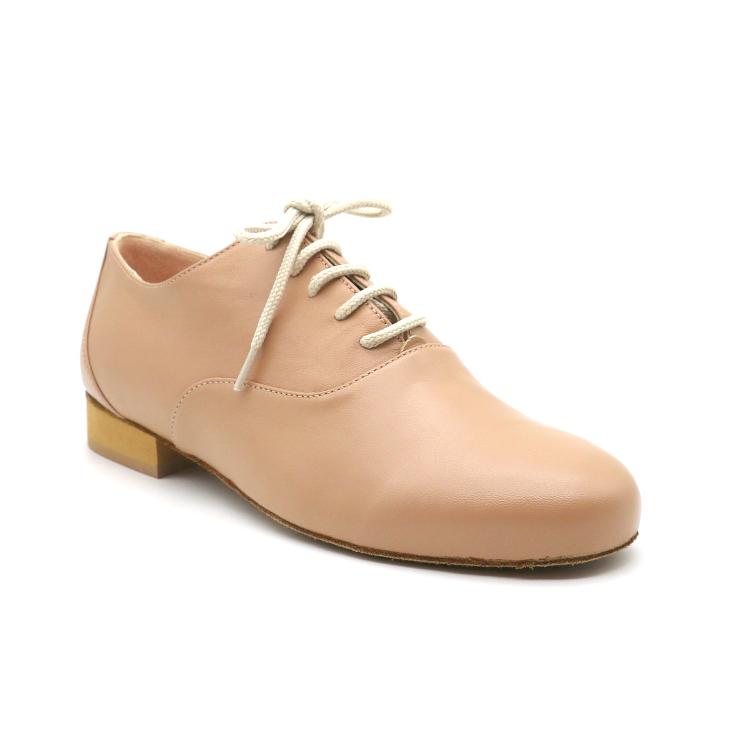 Tamango cuir lisse capuccino semelle danse