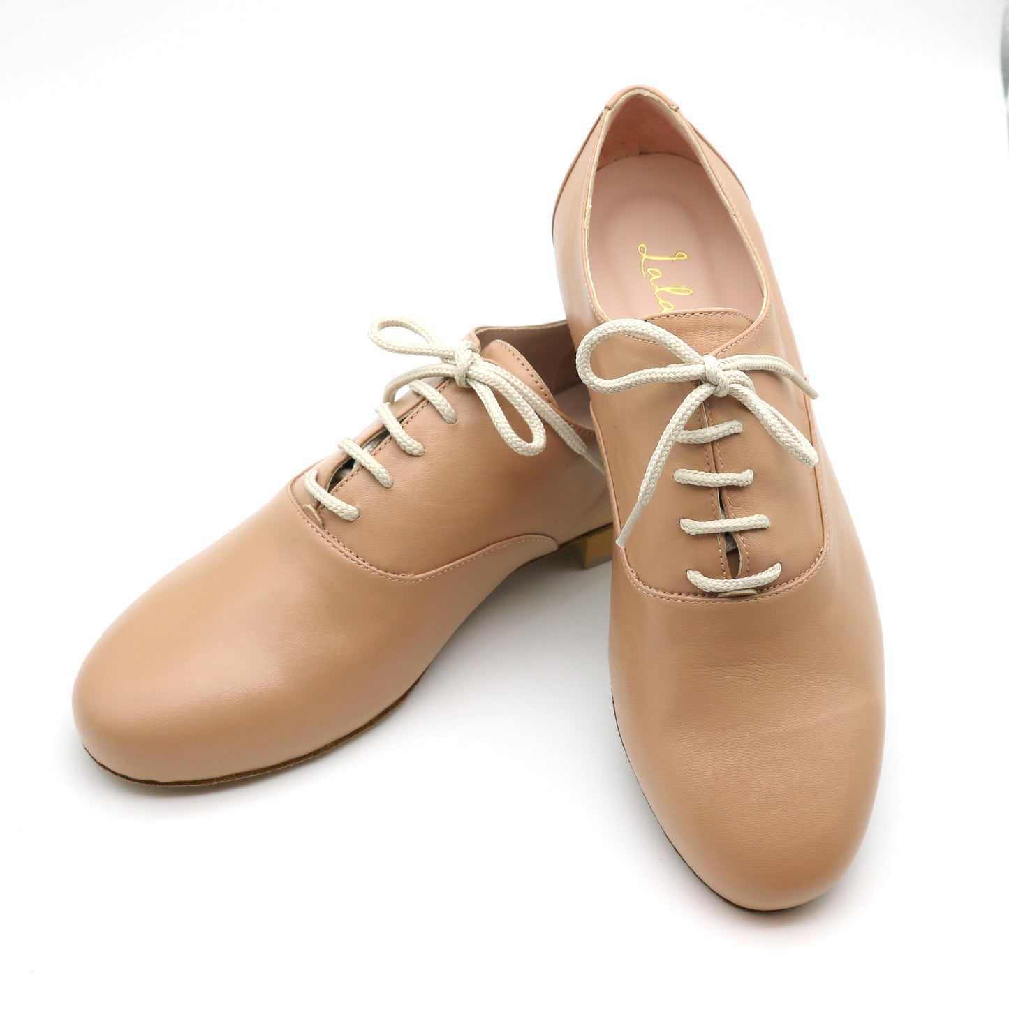 Tamango cuir lisse capuccino semelle danse