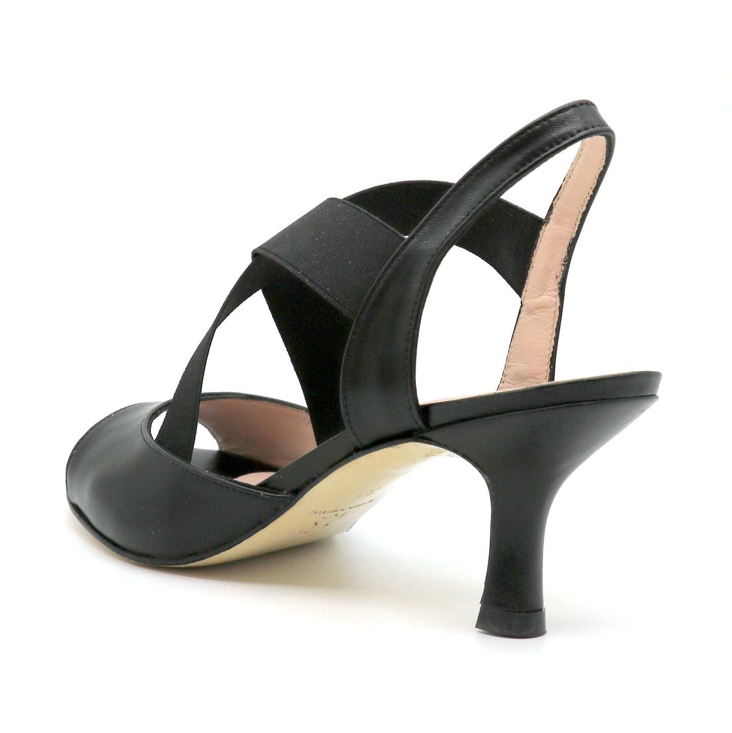 Mirada cuir lisse noir talons 6cm